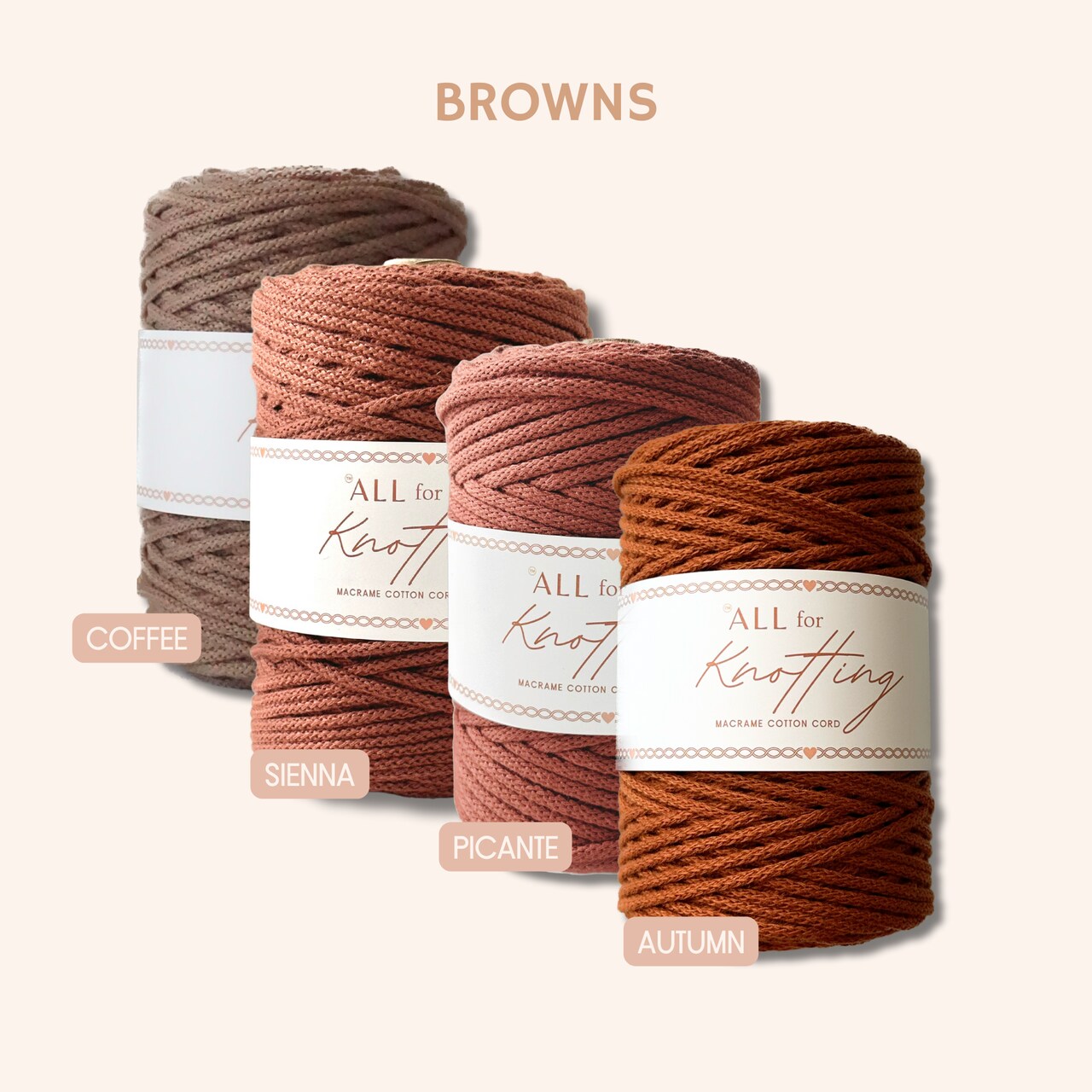3.5mm Macrame Braided Cord, approx 490ft/163yds ALL FOR KNOTTING